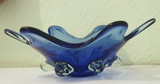 Murano Sommerso Uran Glass Bowl, 1950S