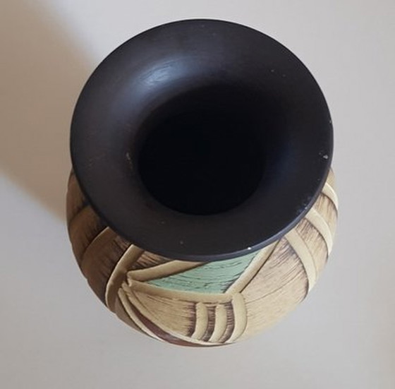 Image 1 of Sgraffito Sawa Vase From Ritz Keramik, 1960S