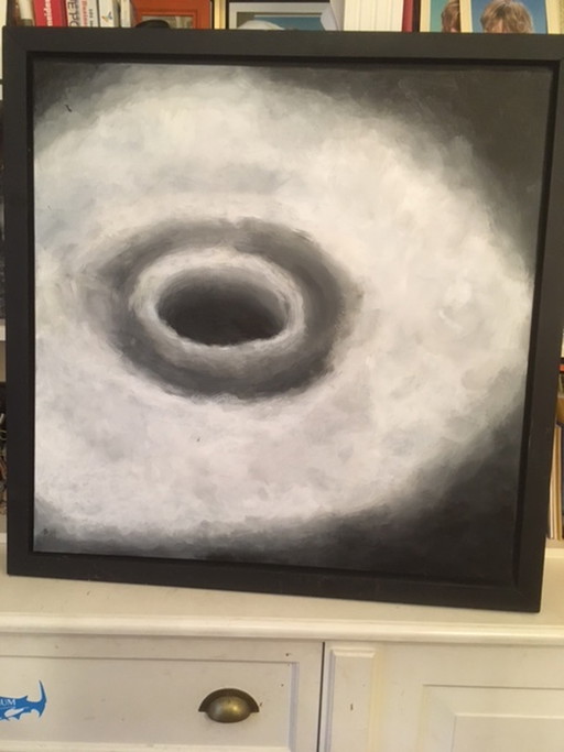 Ton Sparla Acryl op doek; "Het zwarte gat" – schilderijen tekeningen, Canvas, Abstract (photo 2 of 5)