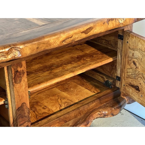 Image 1 of Credenza vintage in legno massello di ulivo per La Maison Skela, Francia anni '60