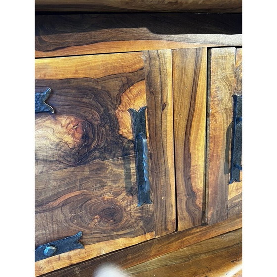Image 1 of Credenza vintage in legno massello di ulivo per La Maison Skela, Francia anni '60