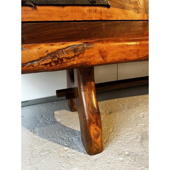 Image 1 of Credenza vintage in legno massello di ulivo per La Maison Skela, Francia anni '60