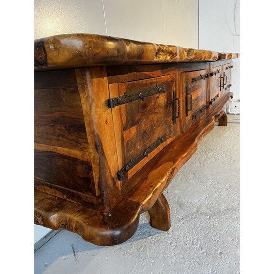 Image 1 of Credenza vintage in legno massello di ulivo per La Maison Skela, Francia anni '60