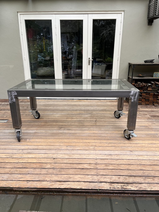 Modern Custom Made Steel Dining Table