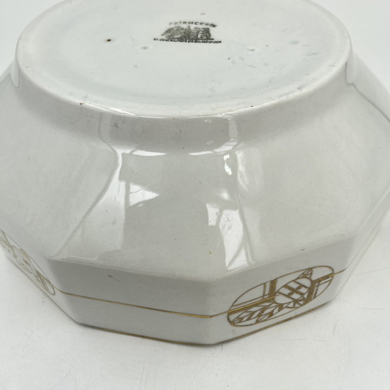 Image 1 of Faïencerie Saint Ghislain Art Deco Vegetable Dish