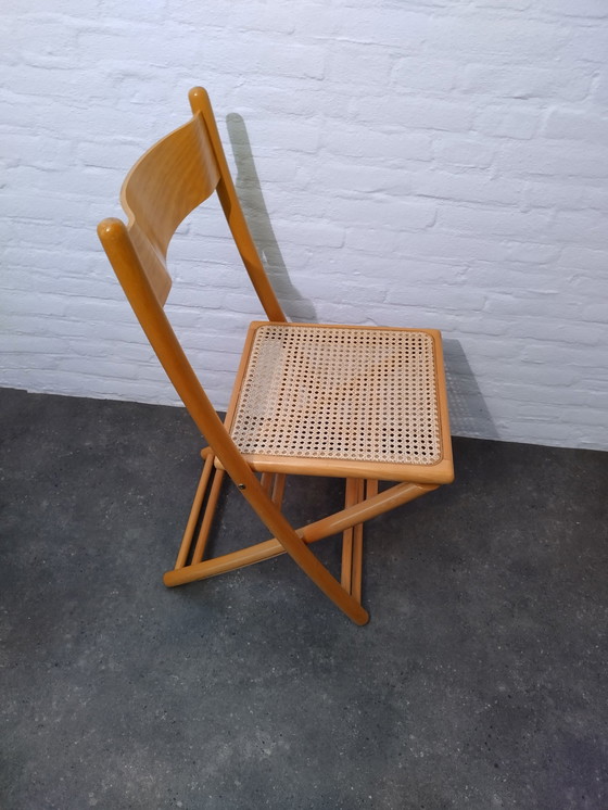 Image 1 of Folding Chair - Rattan Webbing - 1980'S