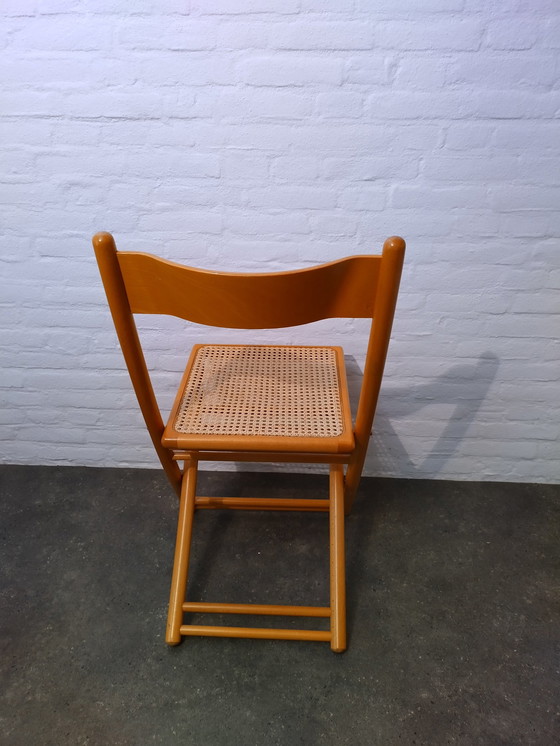 Image 1 of Folding Chair - Rattan Webbing - 1980'S