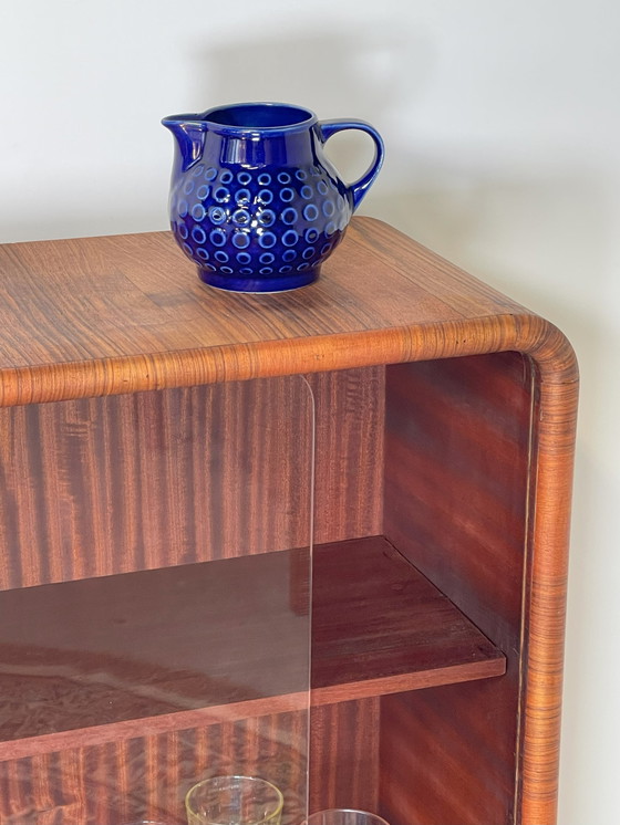 Image 1 of Stylish Display Case With Round Corners From 1950s