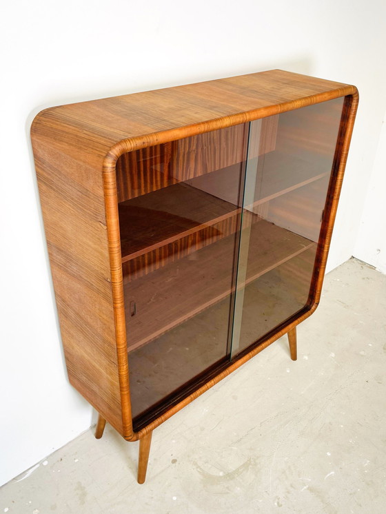 Image 1 of Stylish Display Case With Round Corners From 1950s