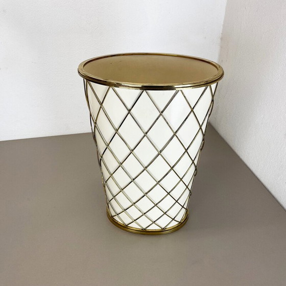 Image 1 of Vintage brass umbrella stand by Vereinigte Werkstätten München, Germany 1950s