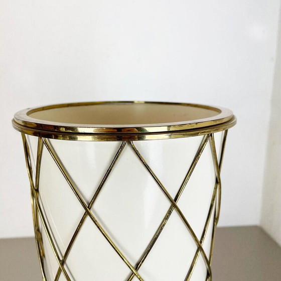 Image 1 of Vintage brass umbrella stand by Vereinigte Werkstätten München, Germany 1950s