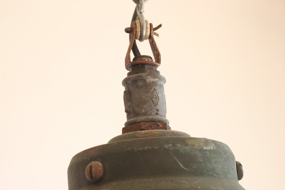 Image 1 of Industrial Copper Factory Pendant Lights, 1930S, Set Of 3