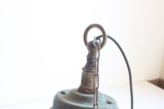 Image 1 of Industrial Copper Factory Pendant Lights, 1930S, Set Of 3