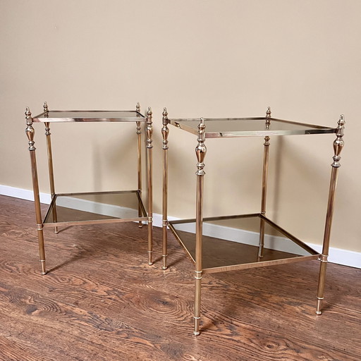 2x Neoclassical Messing Side tables