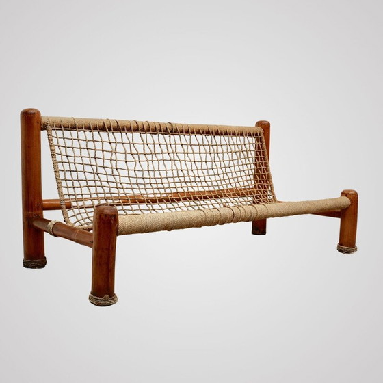 Image 1 of Set da soggiorno vintage in bambù e corda, Italia 1970