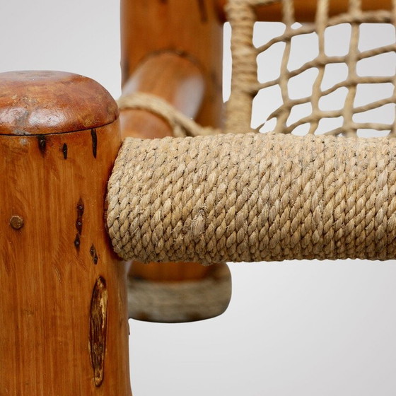 Image 1 of Set da soggiorno vintage in bambù e corda, Italia 1970