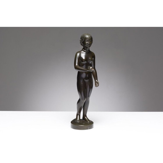 Image 1 of Vintage metal figurine disko by Just Andersen, Denmark 1930