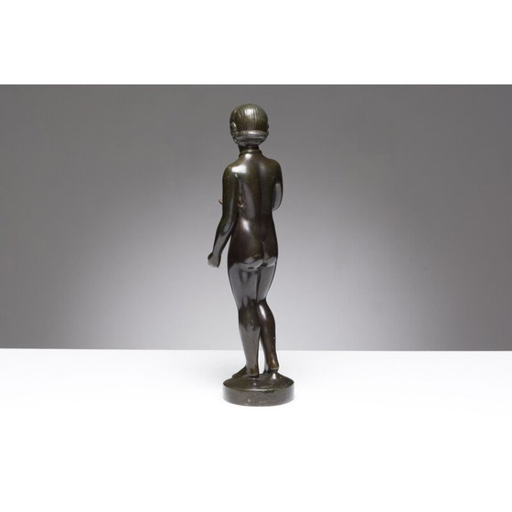 Image 1 of Vintage metal figurine disko by Just Andersen, Denmark 1930