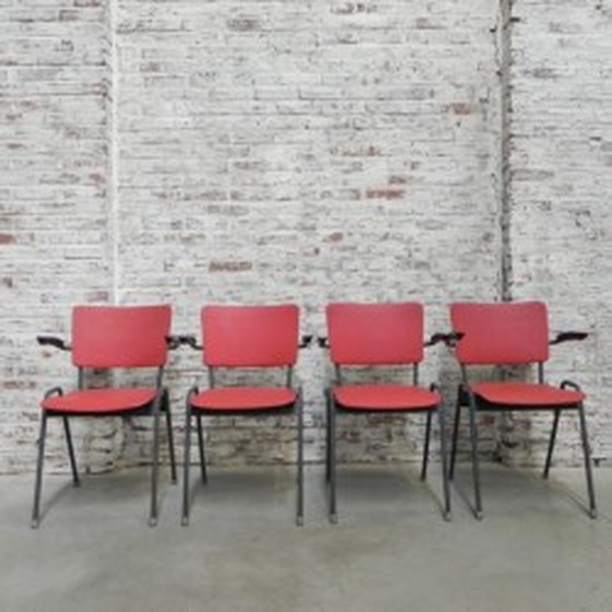 Image 1 of 4x Dining table chairs with armrests 