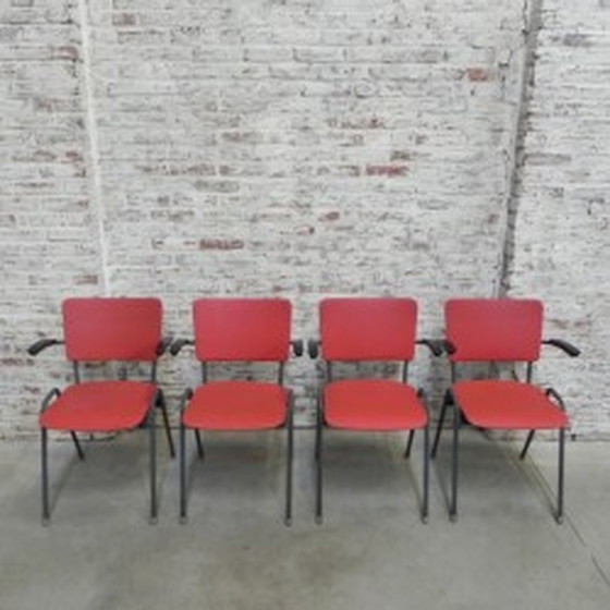 Image 1 of 4x Dining table chairs with armrests 