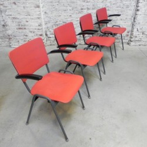 Image 1 of 4x Dining table chairs with armrests 