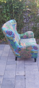 Dutch Seating Company Fauteuil Moor avec pouf.