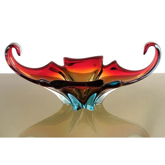 Image 1 of Jarrón italiano de mediados de siglo en cristal de Murano, década de 1960