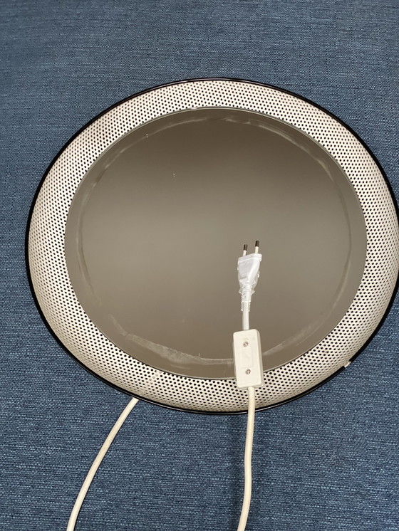 Image 1 of White Perforated Metal Mirror With Backlighting