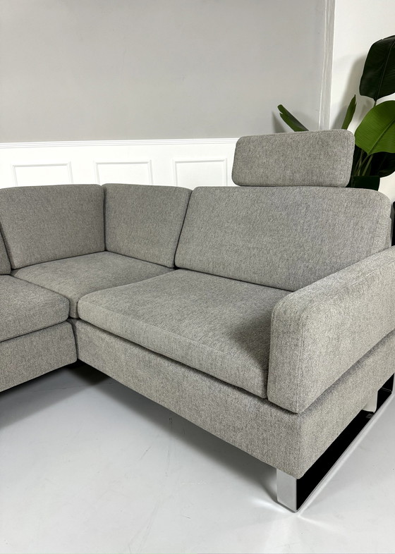 Image 1 of Brühl Alba corner sofa designer sofa couch fabric gray