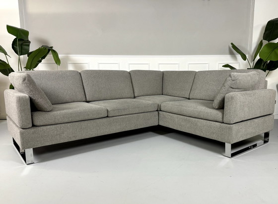 Image 1 of Brühl Alba corner sofa designer sofa couch fabric gray