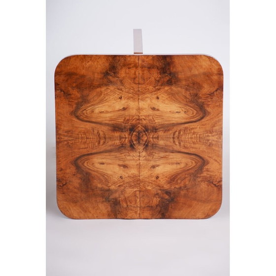 Image 1 of Art Deco vintage walnut side table, 1930s