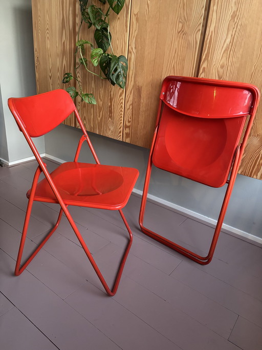 2 Ikea folding chairs, Ted Van Niels Gammelgaard