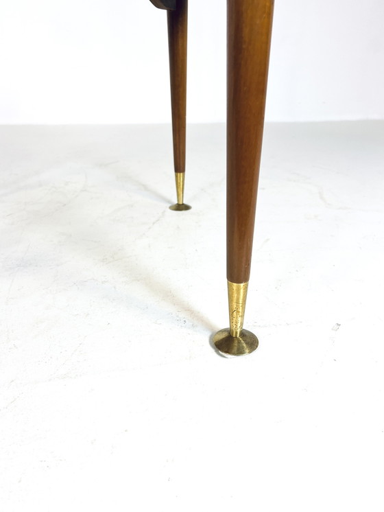 Image 1 of Teak & Brass Coffee Table '60