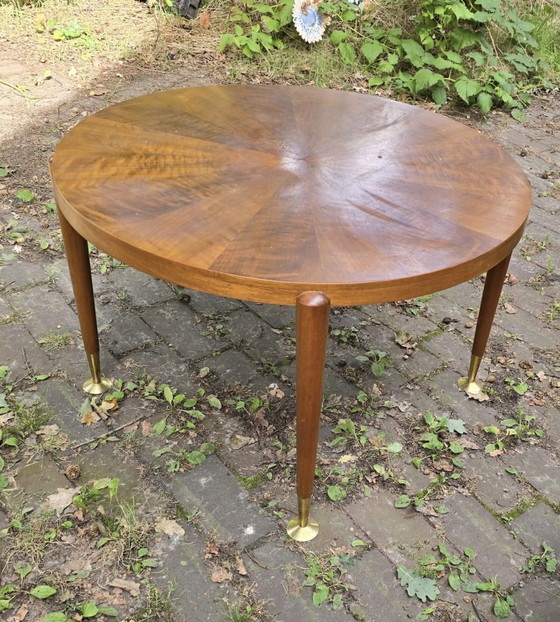 Image 1 of Teak & Brass Coffee Table '60