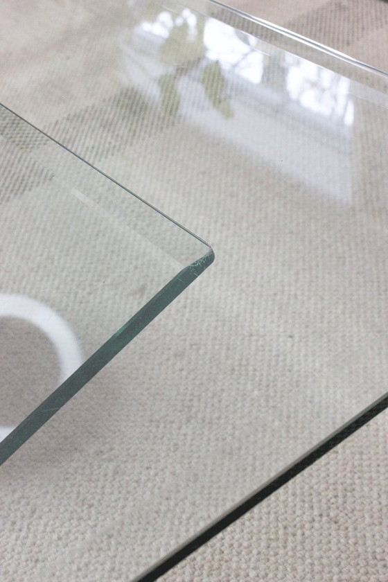 Image 1 of Maurice Barilone Design Glass Coffee Table Marble