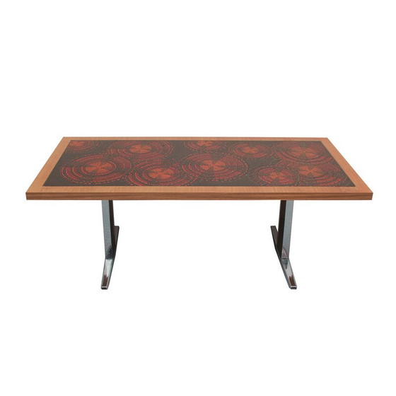 Image 1 of Vintage teak and enamel coffee table, 1970