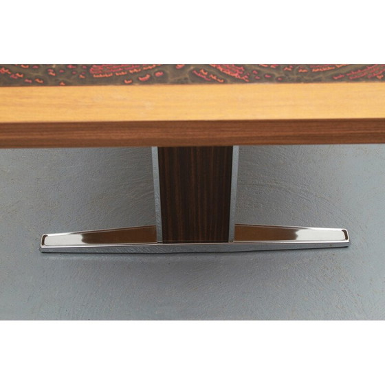 Image 1 of Vintage teak and enamel coffee table, 1970