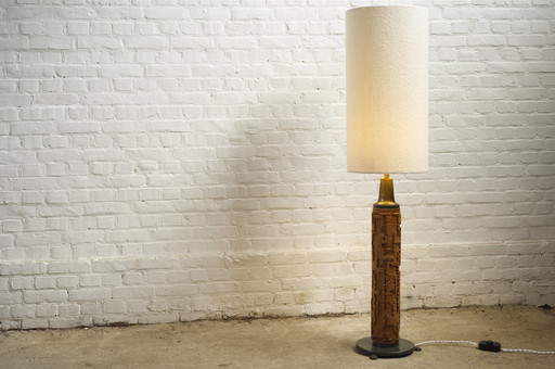 Wallpaper printing roll floor lamp