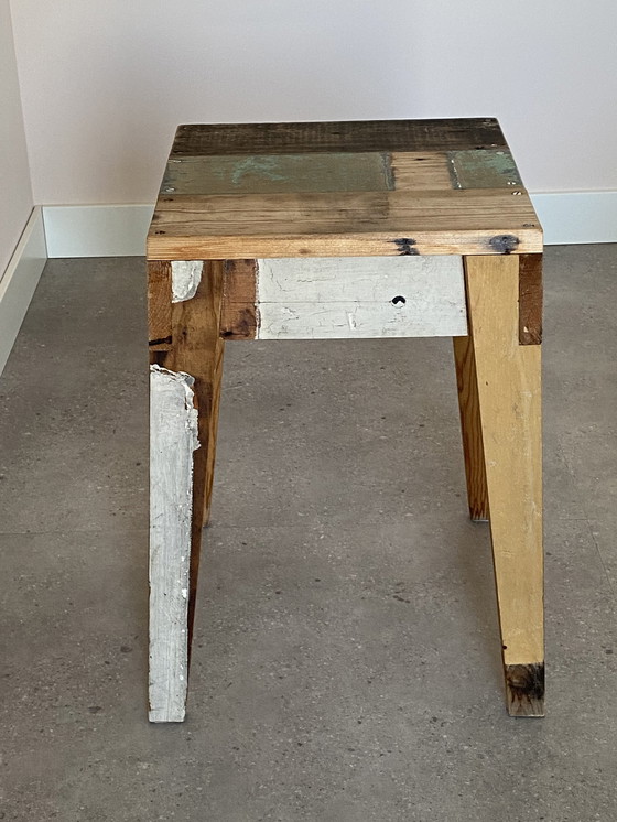 Image 1 of Piet Hein Eek - tabouret en bois de récupération