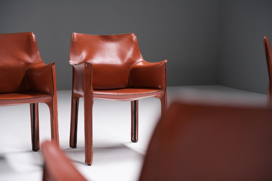 Image 1 of El Dom table + 6 Cab 413 chairs - Hannes Wettstein/Mario Bellini - CASSINA Italy