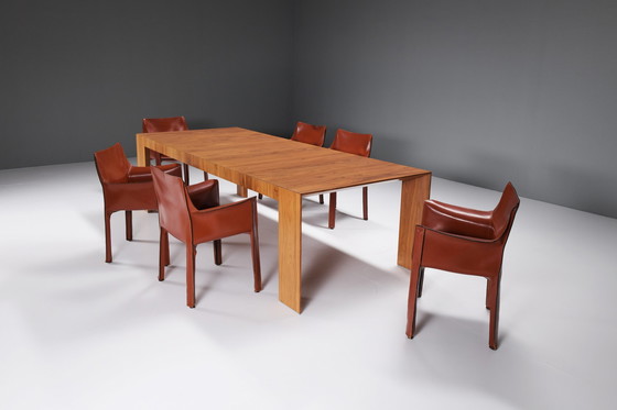 Image 1 of El Dom table + 6 Cab 413 chairs - Hannes Wettstein/Mario Bellini - CASSINA Italy