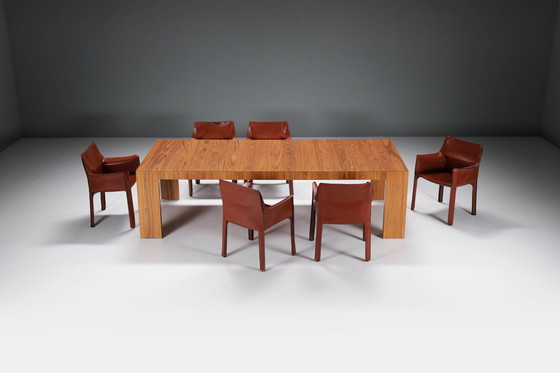 Image 1 of El Dom table + 6 Cab 413 chairs - Hannes Wettstein/Mario Bellini - CASSINA Italy