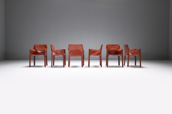 Image 1 of El Dom table + 6 Cab 413 chairs - Hannes Wettstein/Mario Bellini - CASSINA Italy