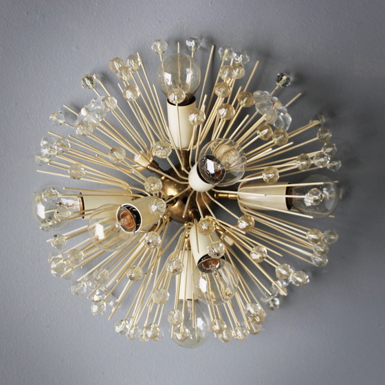 Image 1 of Stejnar Flush Mount ‘Dandelion’ Chandelier for Rupert Nikoll