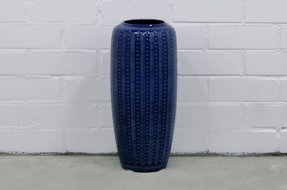 Image 1 of large blue floor vase West Germany