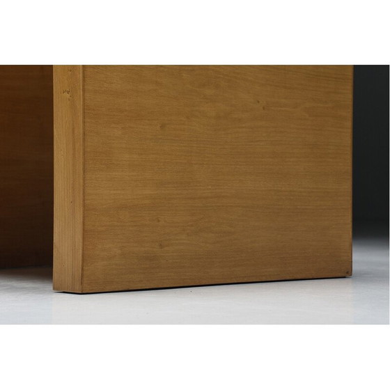 Image 1 of Poltrona vintage in legno massello e tessuto grigio scuro, anni '80