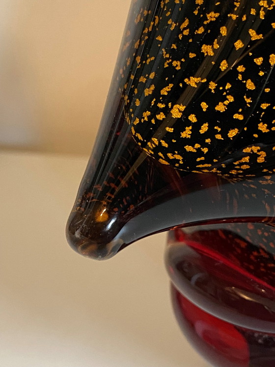 Image 1 of Jarrón de cristal de Murano con forma de cabeza de pez al estilo de Picasso, década de 1980