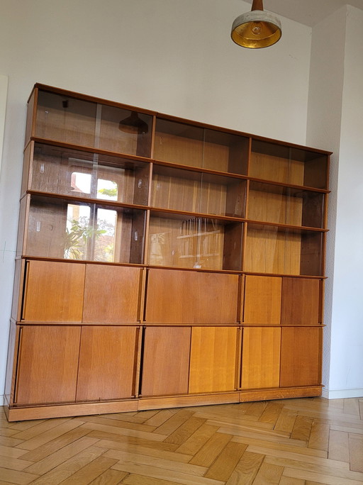 Didier Rozaffy Oak bookcase for Les Meubles Oscar, 1960s