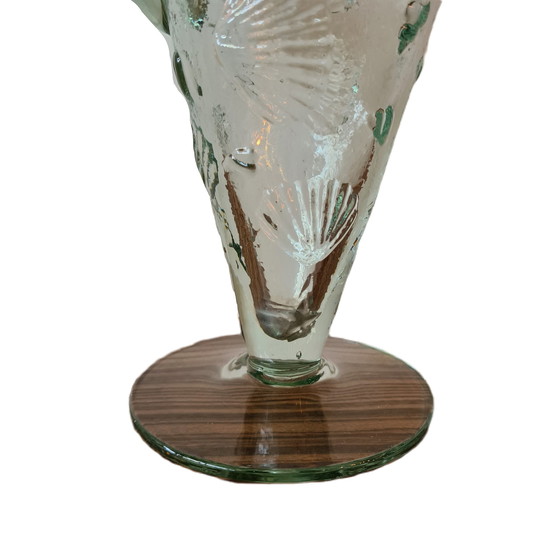 Image 1 of Vintage glass jug with shells and starfish