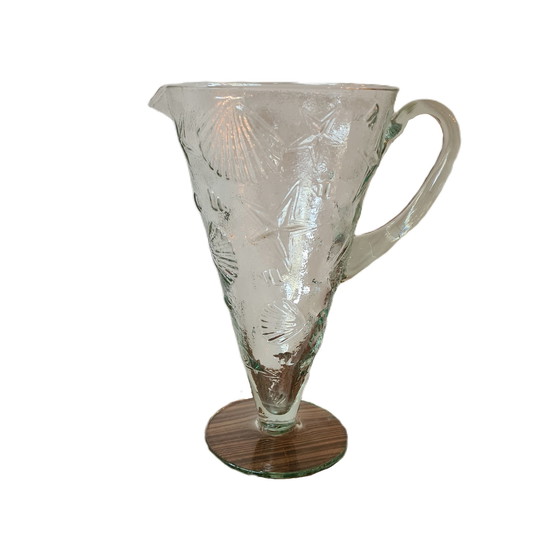 Image 1 of Vintage glass jug with shells and starfish